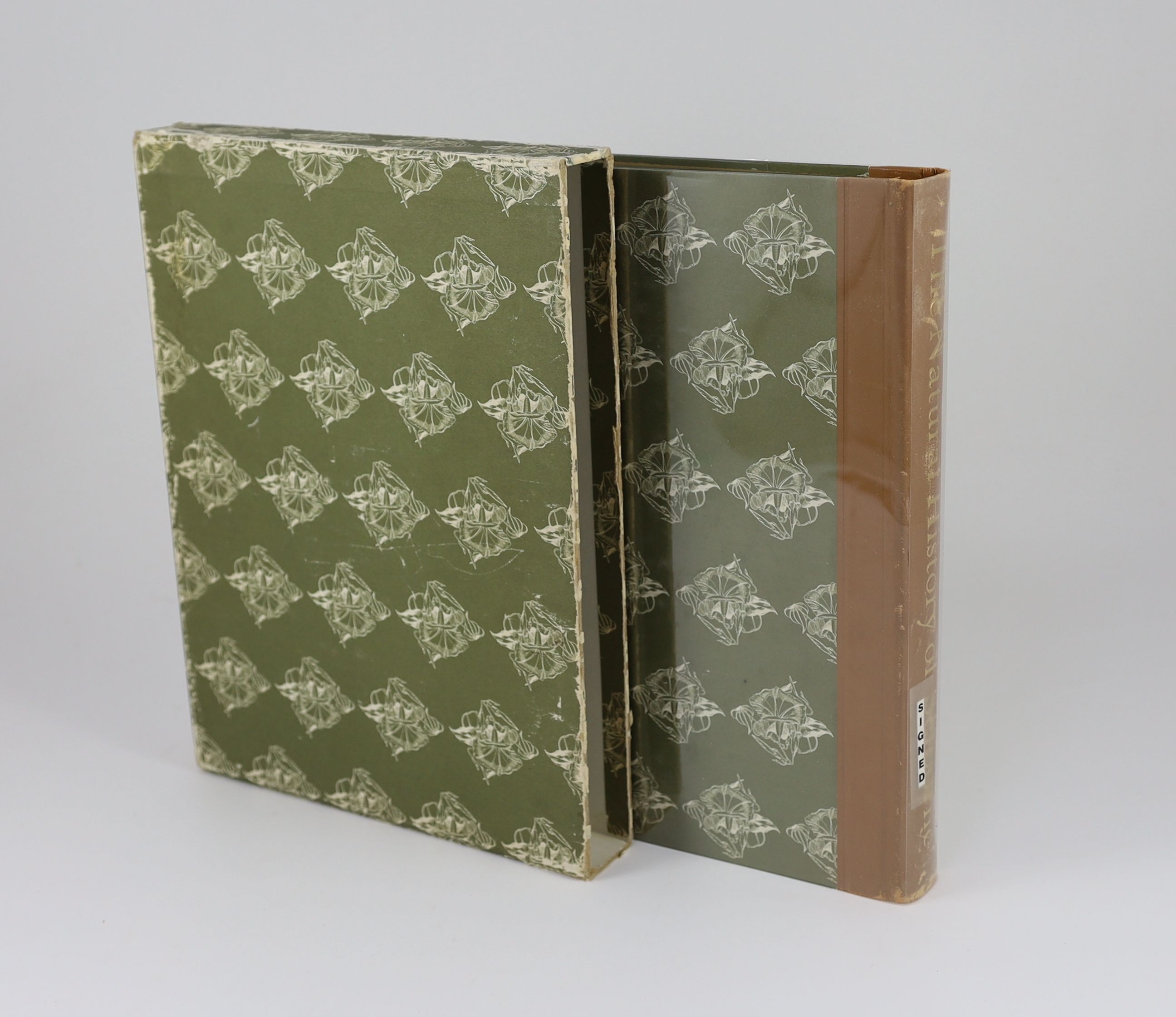 White, Gilbert - The Natural History of Selborne, one of 1500, signed and illustrated with 16 colour plates by John Nash, 4to, quarter gilt stamped calf, Limited Editions Club, Ipswich, 1972, with slip case.